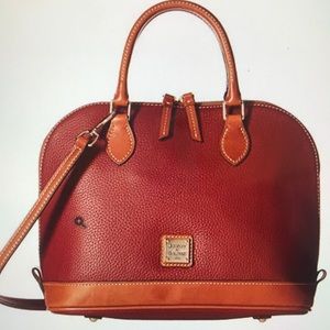 Dooney & Bourke Bitsy Bag - Wine/Tan